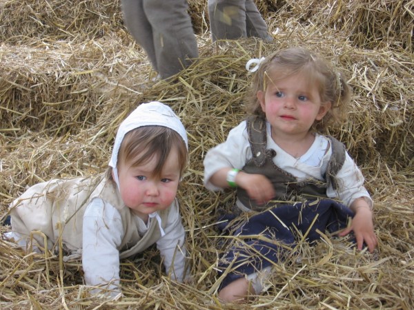 The children in the hay