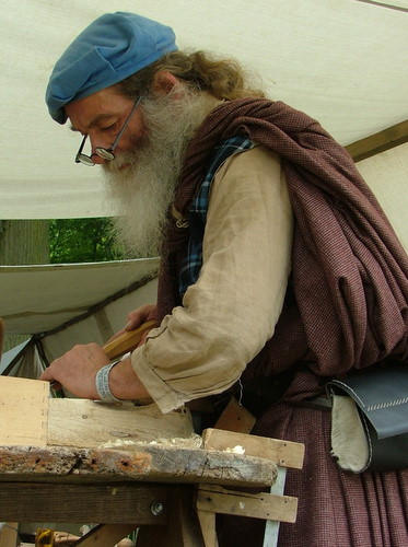 Jock doing his woodworking