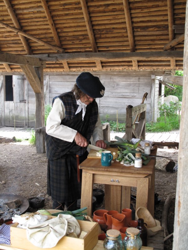 Sailor cooking dinner